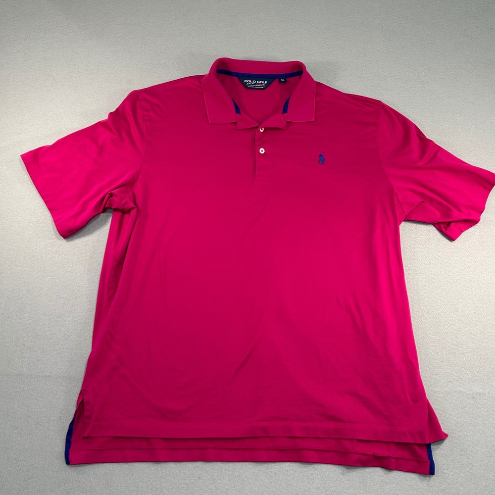 Polo Golf Ralph Lauren Polo Shirt Mens XL Pink Pima Cotton Sycamore Hills Logo